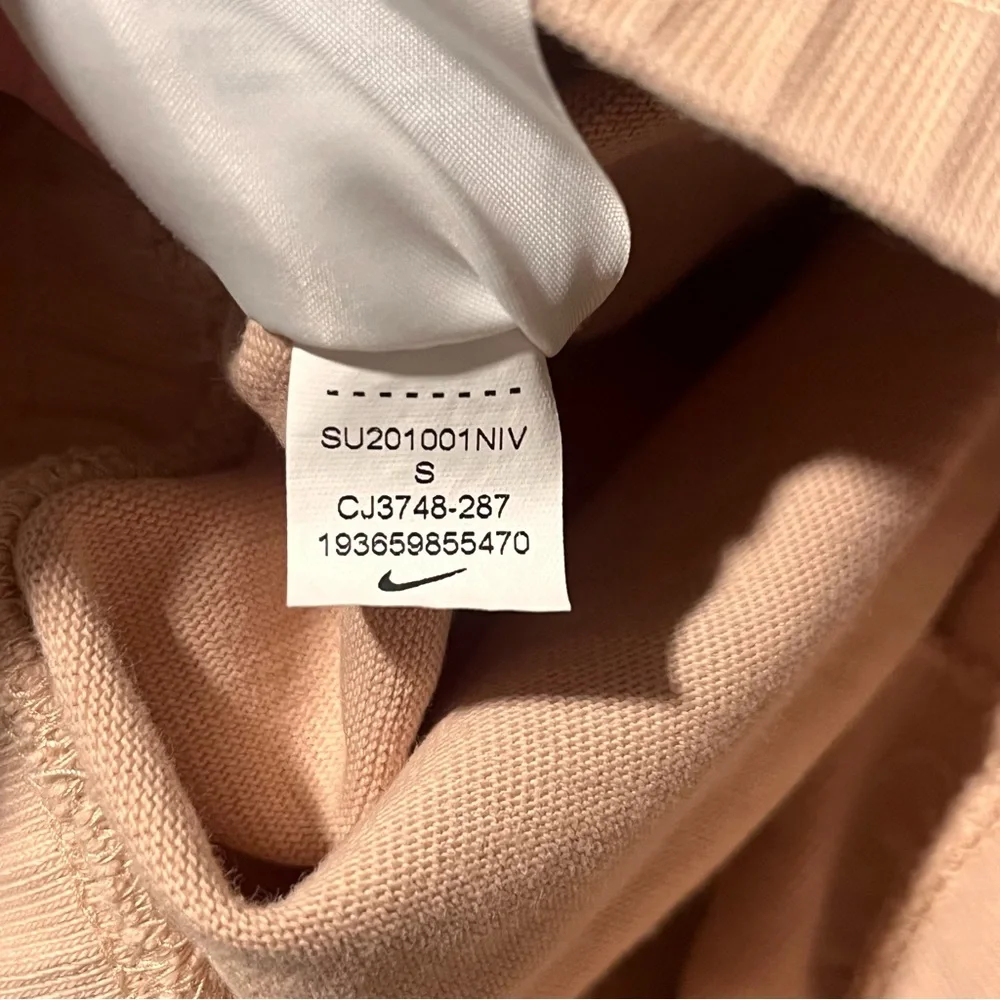 NIKE Cotton Peach Pink Cropped Wide Leg Sweatpants 🧡🌸